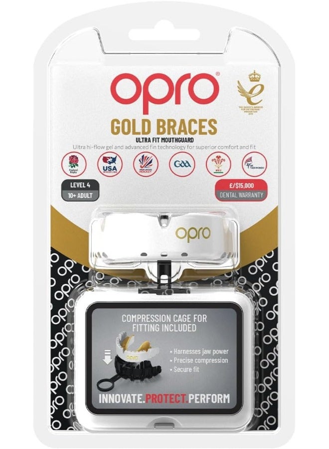 Opro New Gold Level Mouthguard for Braces, Adults Sports Mouth Guard, Featuring Revolutionary Fitting Technology for Boxing, Lacrosse, MMA, Martial Arts, Hockey, and All Contact Sports (White) - Image 3