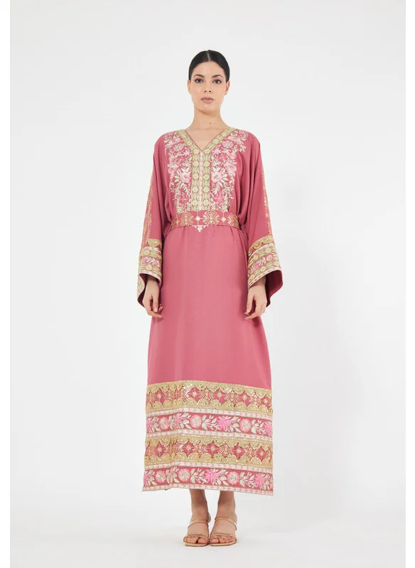 ذوق V-Neck Embroidered Jalabiya