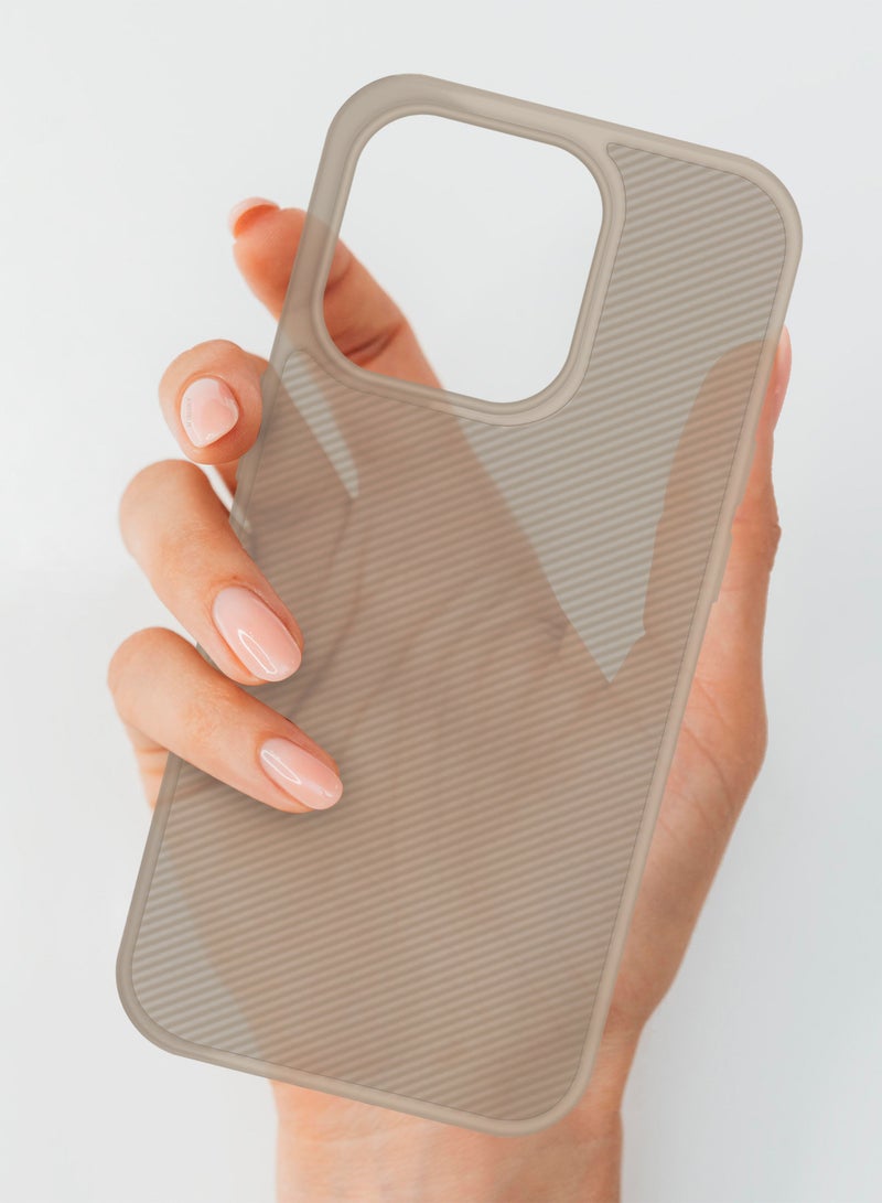 CATANES ( for iPhone 16 Pro Max ) Case Air Skin Line Design Back Cover Sturdy Durable Ultra-Thin Case Drop Protection Cover Light Brown - Image 3