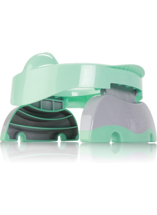 Kalencom Potette Plus Premium 2 in 1 Travel Potty and Toilet Seat Trainer Ring with Built in Pee Guard and Easy-Grip Handles - Image 3