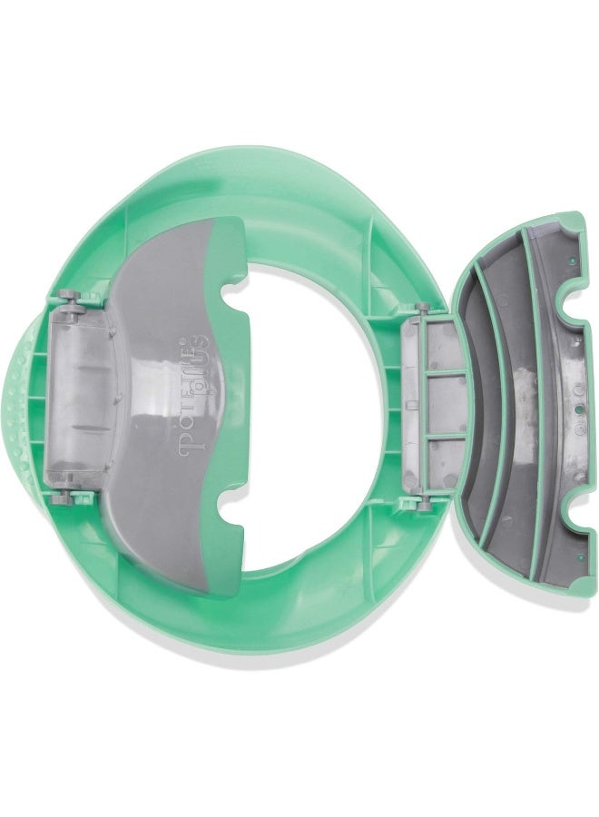 Kalencom Potette Plus Premium 2 in 1 Travel Potty and Toilet Seat Trainer Ring with Built in Pee Guard and Easy-Grip Handles - Image 4