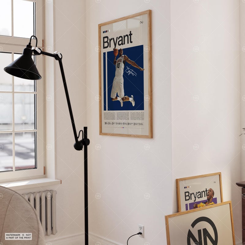 TNESSENTIAL Kobe Bryant Poster, LA Lakers Poster, NBA Poster, Sports Poster, Mid Century Modern, NBA Fans, Basketball Gift, Sports Bedroom Posters - Image 3