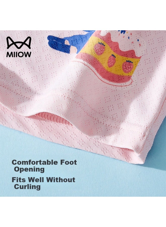 MIIOW Children's Girls Summer Mesh Ice Silk Boxer Briefs Antibacterial Underwear For Older Kids And Toddlers - Image 3