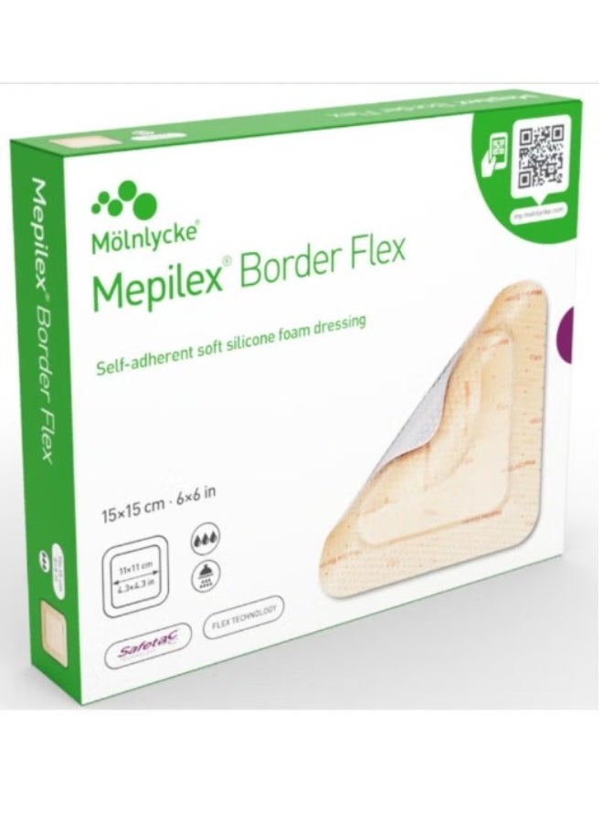 Molnlycke myplex adhesive, size 15cm*15cm, for difficult wounds and bed sores (box: five pieces) - Image 1