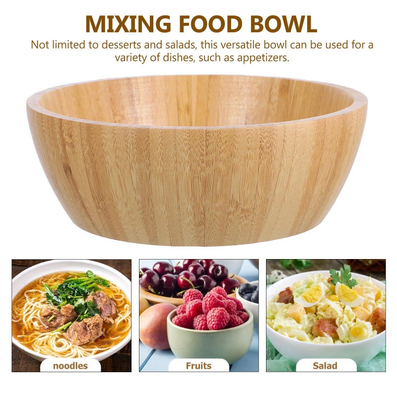 Natural Material Lightweight Round Salad Bowl 20cm Ramen Noodle Soup Bowl for Adults - Image 4