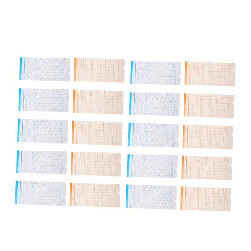 Double Sided Attendance Cards 100 Sheets For Office Time Clock Portable Employee Timecards - Image 2
