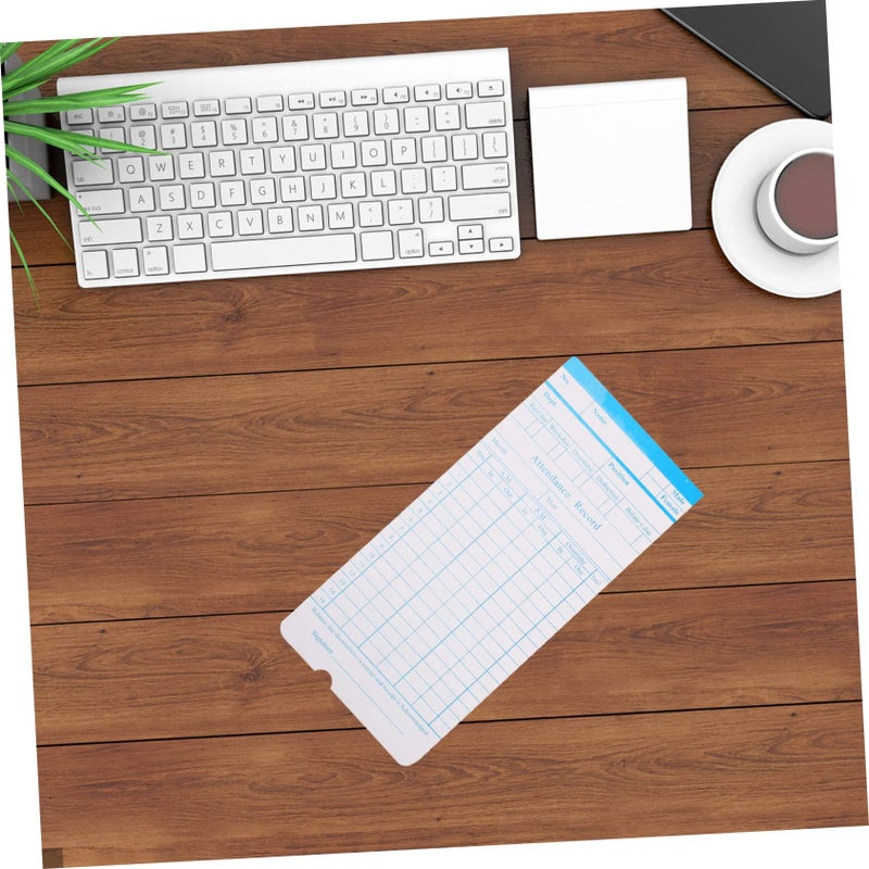 Double Sided Attendance Cards 100 Sheets For Office Time Clock Portable Employee Timecards - Image 5