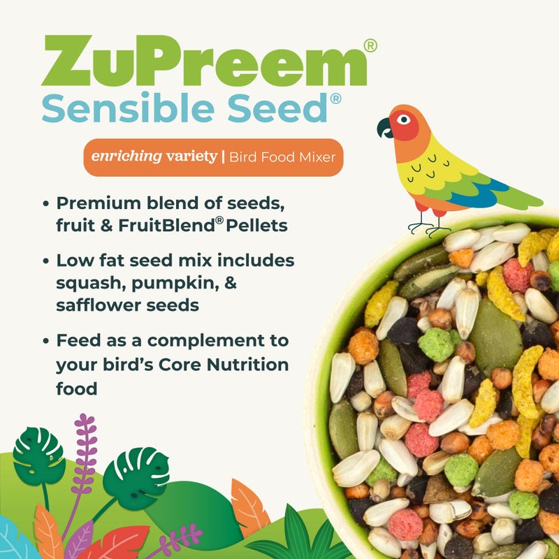 ZuPreem طعام الطيور من زو بريم - مزيج من البذور والكرات للطيور الكبيرة، كوكاتو، ماكاو، مزيج طعام، مزيج غني، مصنوع في الولايات المتحدة، طعام طيور للطيور الكبيرة، طعام ماكاو (L، 2 رطل) - Image 2