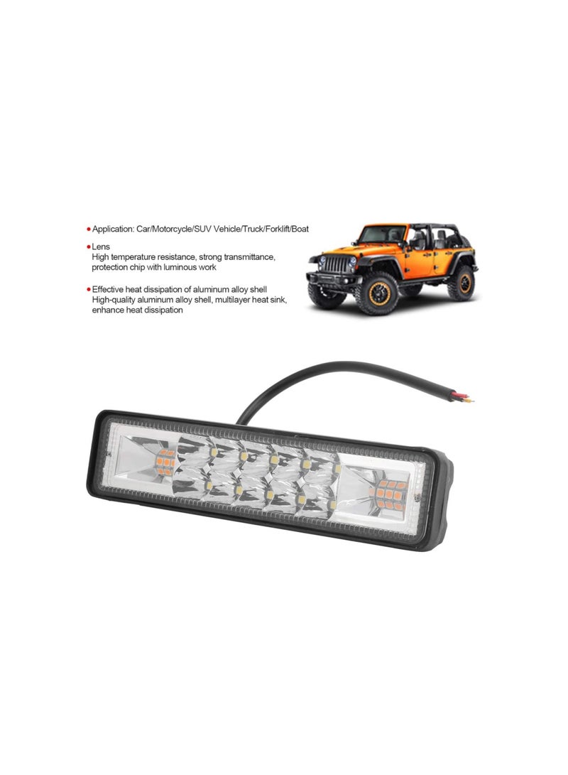 إسكدنيا مصباح قيادة LED، 16 مصباح عمل LED 48 وات 6 بوصة مقاوم للماء مناسب للسيارة والدراجة النارية والمركبات الرياضية متعددة الاستخدامات والشاحنات والرافعات الشوكية والقوارب - Image 3