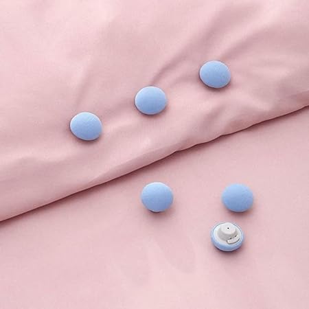 VATSHVI VATSHVI Duvet Clips Mushroom Quilt Fixing Pin for Bedding Accessories NonSlip Comforter Clips One Key to Unlock Duvet Clips Fasteners for Cushions Curtains Socks Blue Set of 4  - Image 2