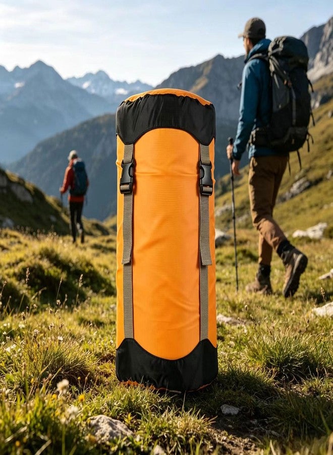 Borogo Compression Sack, Borogo Compression Stuff Sack, Water-Resistant & Ultralight Sleeping Bag Stuff Sack - Space Saving Gear for Camping, Hiking Orang-L - Image 4