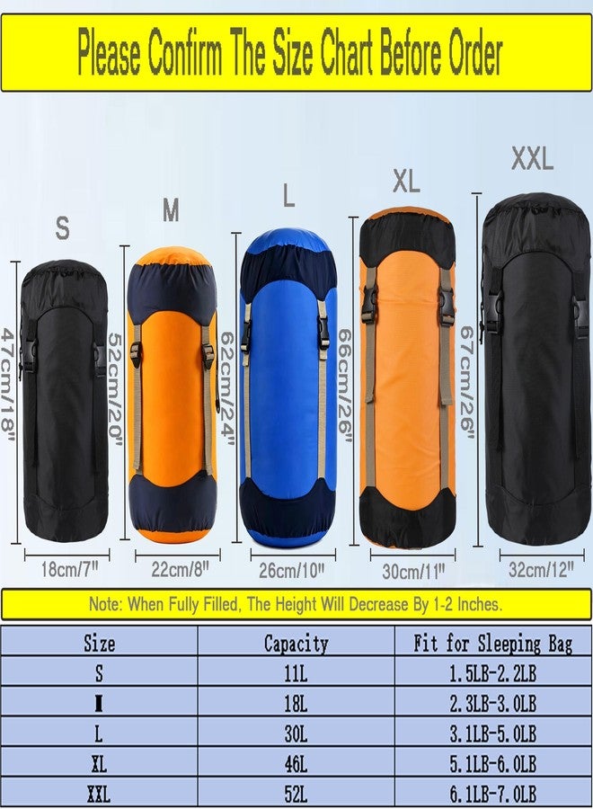 Borogo Compression Sack, Borogo Compression Stuff Sack, Water-Resistant & Ultralight Sleeping Bag Stuff Sack - Space Saving Gear for Camping, Hiking Orang-L - Image 2