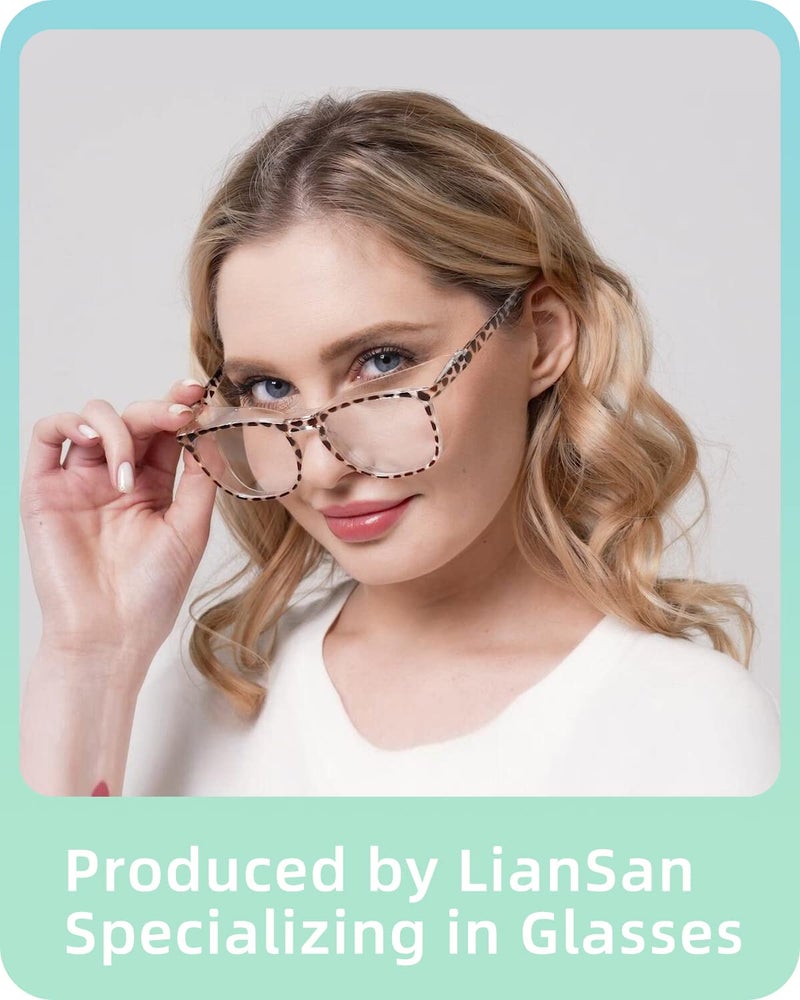 LianSan Oversize Anti-Fog Safety Glasses for Nurses, Z87.1 Certified Goggles for Women, Square UV Protection Tortoise - Image 2