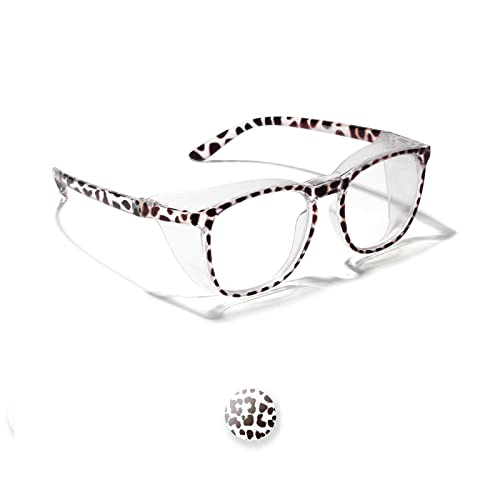 LianSan Oversize Anti-Fog Safety Glasses for Nurses, Z87.1 Certified Goggles for Women, Square UV Protection Tortoise - Image 1