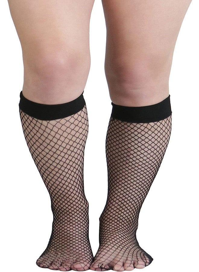 جوارب نسائية شفافة تصل إلى الركبة من ToBeInStyle بتصميم شبكي ماسي - Image 4
