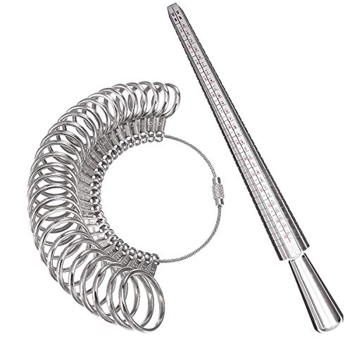 zhart - Solid Metal - Handy Ring Sizer (No.1 To 36 Pieces) and Ring Stick for Measuring Ring Size Used By Jewellers/Manufacturers/Retailers - Image 1