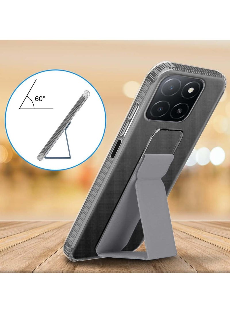 Wtech Honor X5b / X5b Plus 4G 2024 TPU Hand Grip Air Pillow Case Cover - Clear/Grey - Image 2