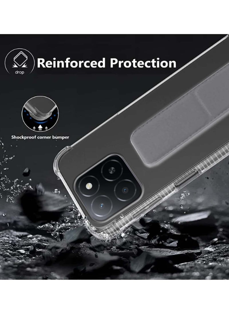 Wtech Honor X5b / X5b Plus 4G 2024 TPU Hand Grip Air Pillow Case Cover - Clear/Grey - Image 4