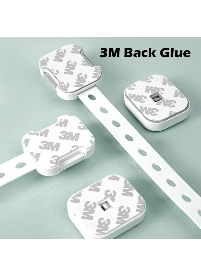 ECVV 6-Pack Child Safety Cabinet Lock, Child Proof Cabinet Latches Kids Proof Kit White and Clear Baby Locks for Cabinets and Drawers Easy to Install  - Image 5