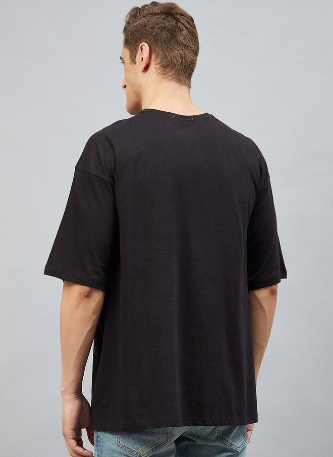 CHIMPAAANZEE Pure Cotton Drop-Shoulder Sleeves Oversize Fit T-shirt - Image 5