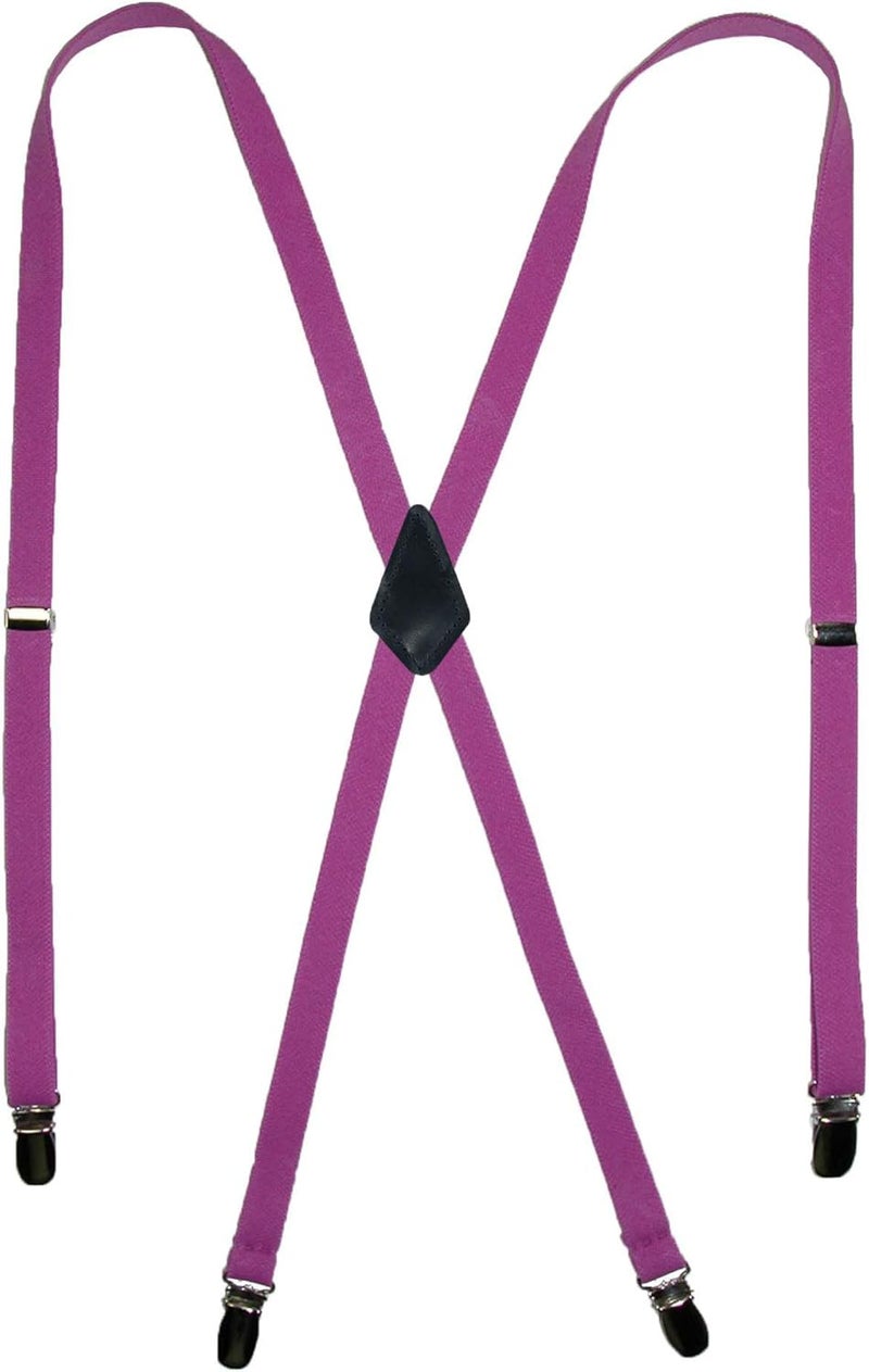 CTM Women's Elastic Clip-End 1/2 Inch Skinny Urban Suspenders - Image 1
