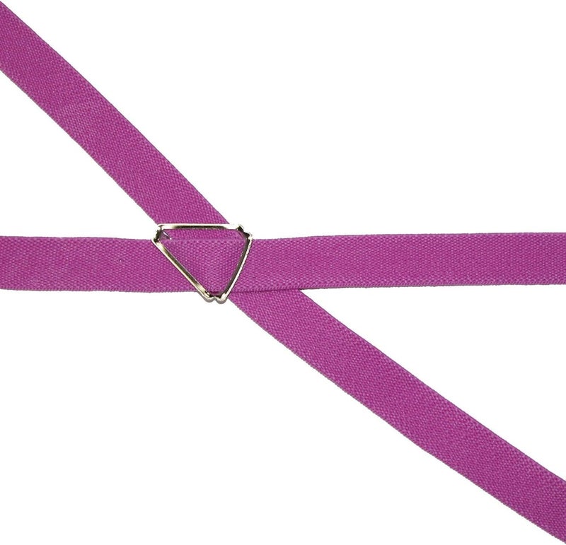 CTM Women's Elastic Clip-End 1/2 Inch Skinny Urban Suspenders - Image 4