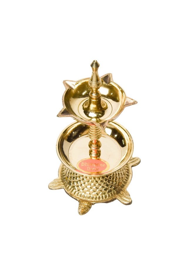Bhimonee Decor ديبك دييا بتصميم سلحفاة من النحاس الأصلي بيموني | 6.25 بوصة، 380 جرام - Image 3