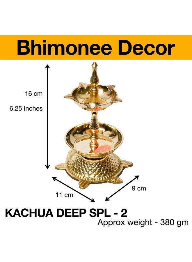 Bhimonee Decor ديبك دييا بتصميم سلحفاة من النحاس الأصلي بيموني | 6.25 بوصة، 380 جرام - Image 5