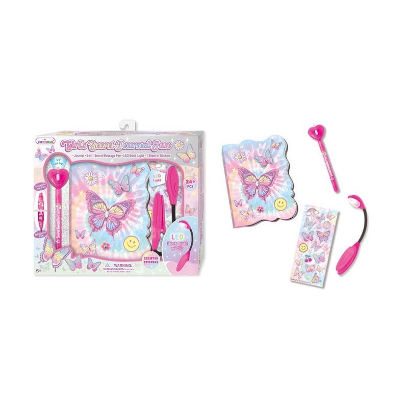 Hot Focus Tie-Dye Butterfly Girl's Secret Journal Fun Set (24 Pieces) - Image 2