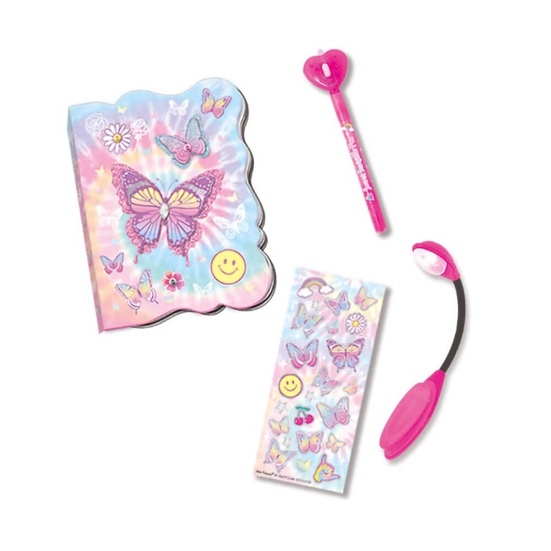 Hot Focus Tie-Dye Butterfly Girl's Secret Journal Fun Set (24 Pieces) - Image 1