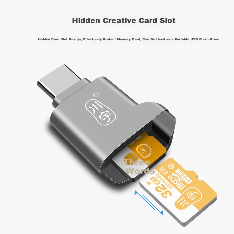 Chuanyu USB-C High-Speed TF Card Reader Type-C, DSLR Camera Storage Card, Dash Cam, Drone Computer, Apple 15 Phone Memory Card Mini Reader - Image 3