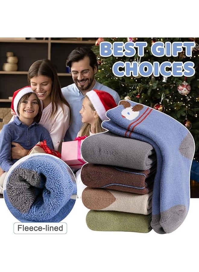 Bukela Kids Socks Boys Socks Thermal Hiking Winter Warm Boot Cotton Crew Sock for Kids Toddler Children 3-5 Years(5 Packs) - Image 5