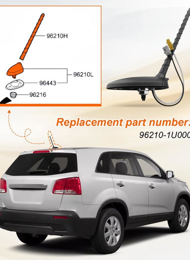 JUQAFY Roof Antenna & Base Fit for Kia Sorento 2011 2012 2013 2014 2015, Replace 96210-1u000 - Image 5