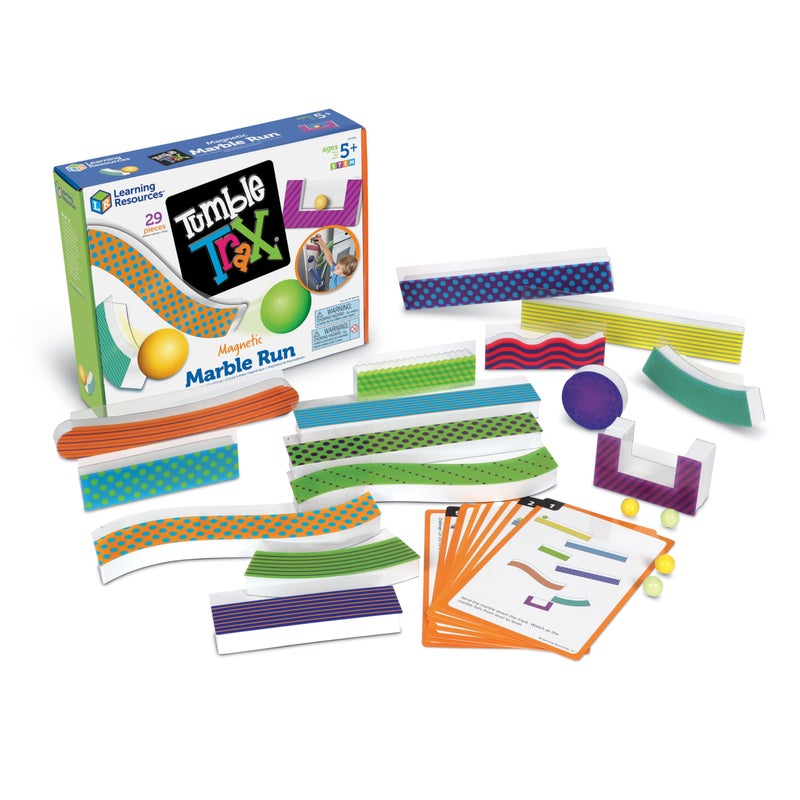 Learning Resources Learning Resources Tumble Trax Magnetic Marble Run, STEM Toy, 28 Piece Set, Ages 5+ - Image 1