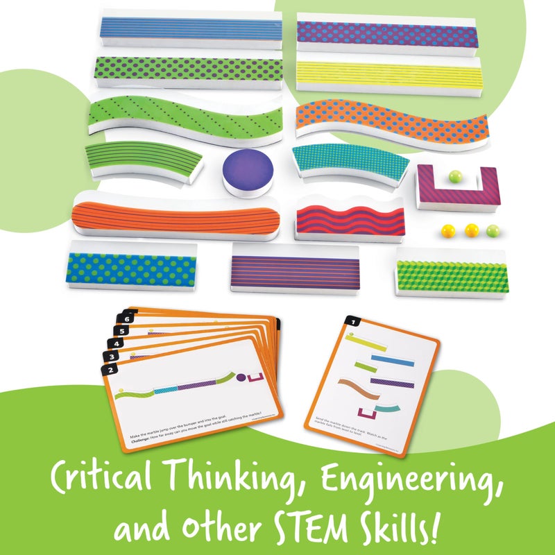 Learning Resources Learning Resources Tumble Trax Magnetic Marble Run, STEM Toy, 28 Piece Set, Ages 5+ - Image 4