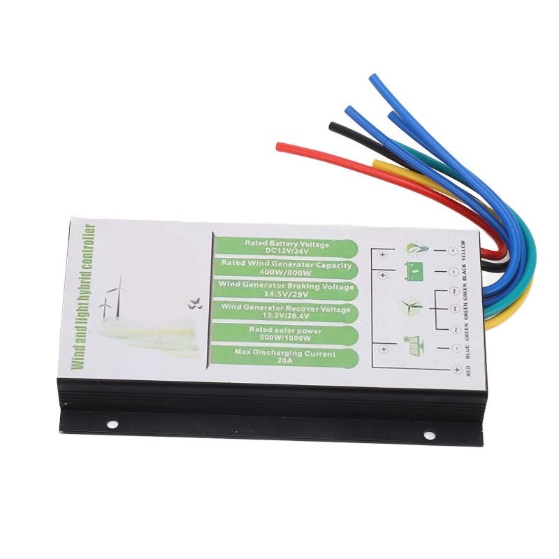 Hybrid Charge Controller 12V 24V 800W Wind 1000W Solar - PWM MCT Charging Technology - Aluminum Alloy Heat Dissipation for Wind Solar Complementary Systems - Image 4