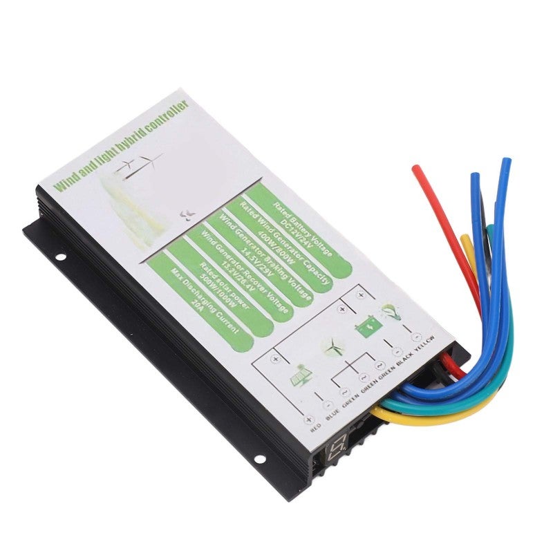Hybrid Charge Controller 12V 24V 800W Wind 1000W Solar - PWM MCT Charging Technology - Aluminum Alloy Heat Dissipation for Wind Solar Complementary Systems - Image 5