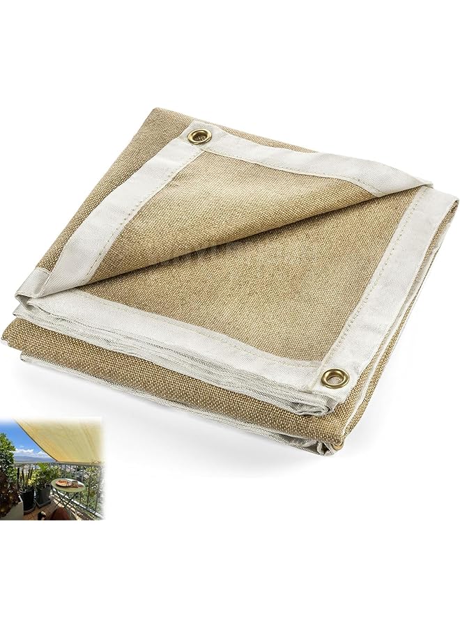 The Bros غطاء مظلة خارجية، بيج 2م-3م، شراع ظل، غطاء مظلة خارجي، غطاء مناسب لبيرغولا حديقة الفناء والشمس واللعب، شراع ظل شمسية مضاد للأشعة فوق البنفسجية - Image 1