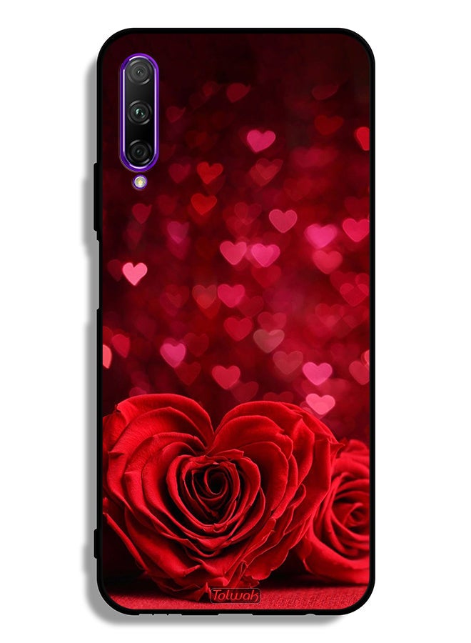 Tolwak Huawei Y9s Protective Case Cover Heart Flowers Abstract Art - Image 2