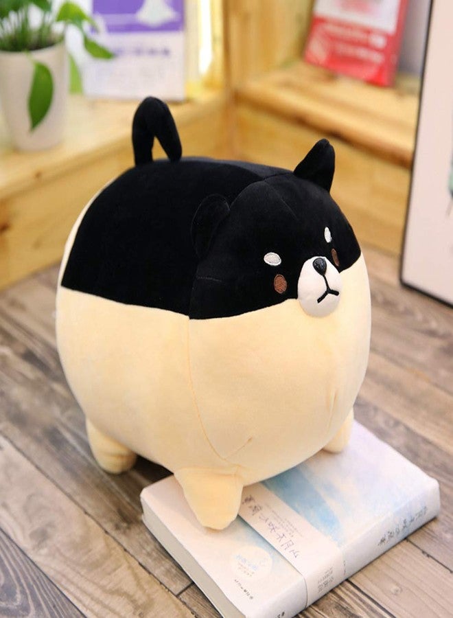sofipal Shiba Inu Dog Plush Pillow,Cute Corgi Shiba Inu Stuffed Animal Toy Doll Gifts for Valentine,Christmas (Black, 15.7 inch) - Image 2