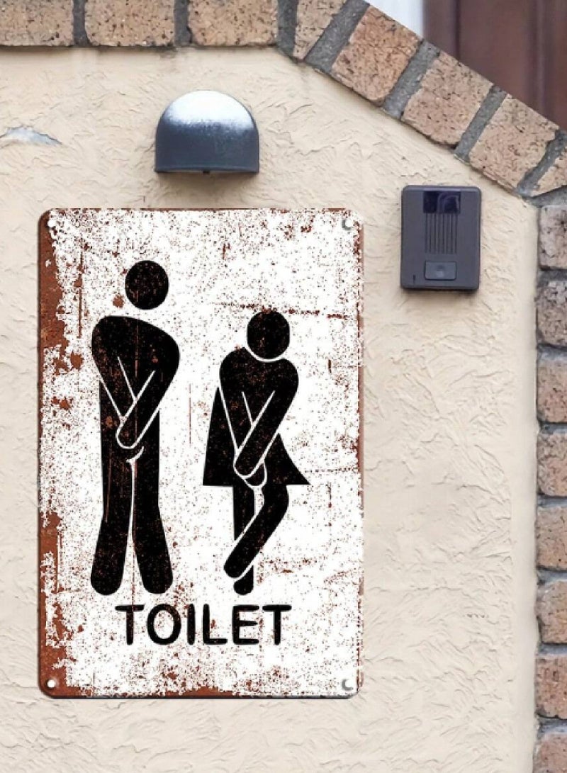 971MEDIA Funny Bathroom Sayings Old Metal Sign - Image 2