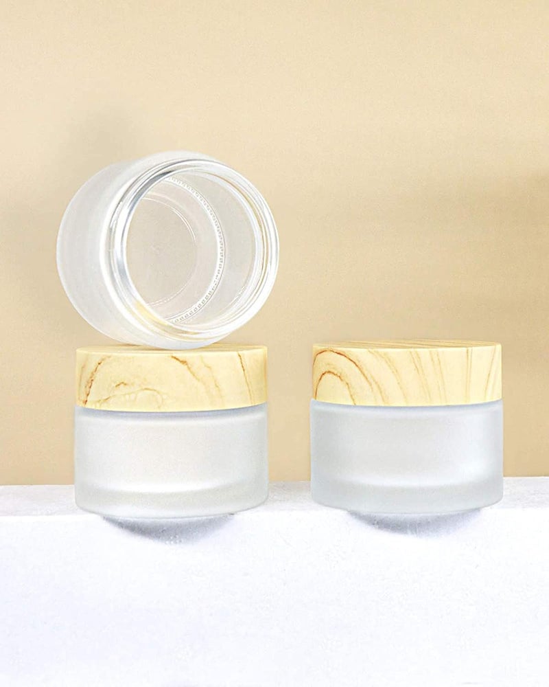 دلفينو عبوات كريمية زجاجية من ، برطمانات عينات فارغة بأغطية مانعة للتسرب، خالية من مادة BPA، مناسبة للكريمات واللوشونات، للاستخدام في التخزين أثناء السفر أو لمنتجات التجميل أو أغراض أخرى (عبوة تحتوي على 4 قطع) - Image 5