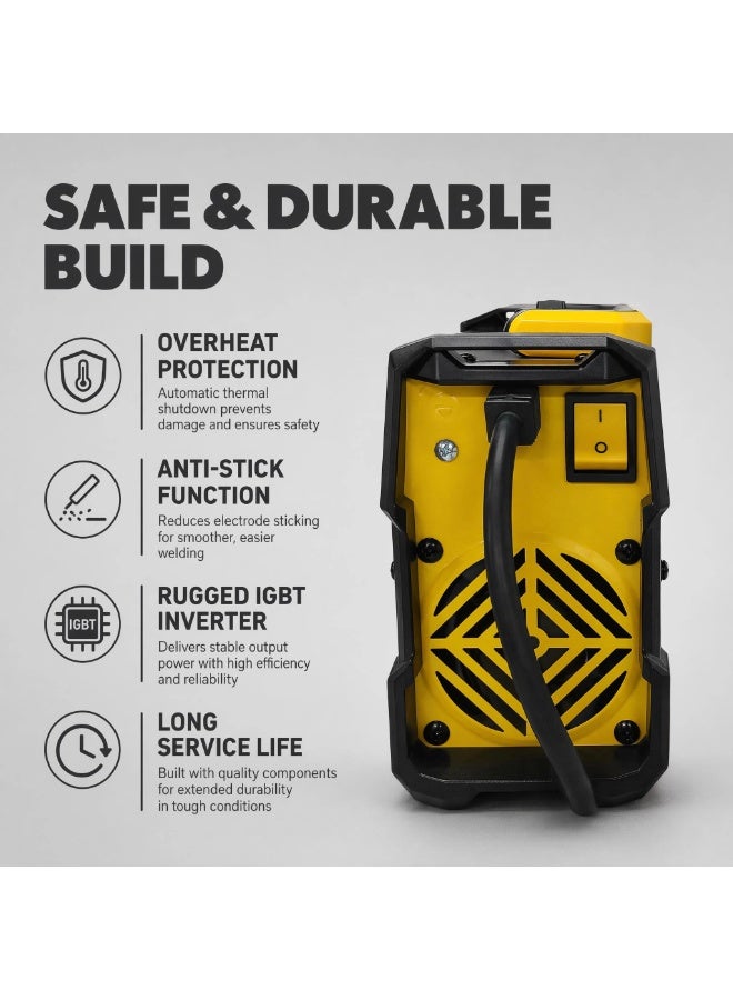 GearZone Portable Arc Welder, 120A Actual Current 220V IGBT Inverter Welding Machine with USB Port, Portable Electric Welding Kit for Home DIY & Repair - Image 2