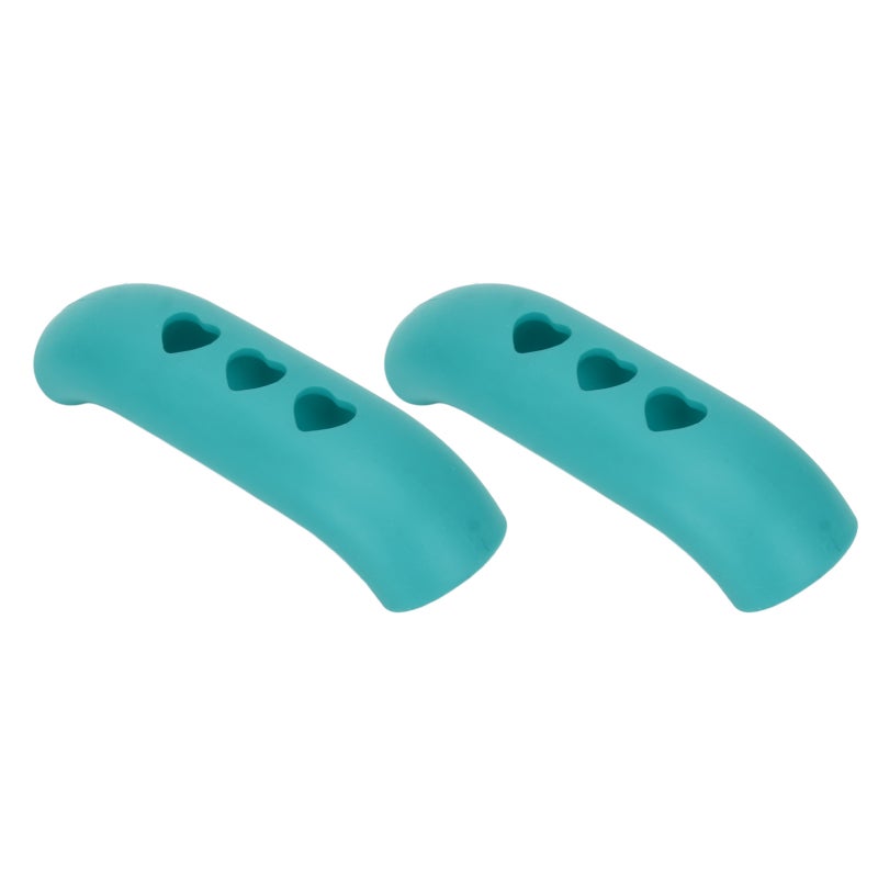 Silicone Pot Handle Cover Blue Heat Resistant Non-Slip Sleeve - Easy Install Flexible Grip for Hot Pans Cast Iron Skillets for Home Kitchen - Image 4