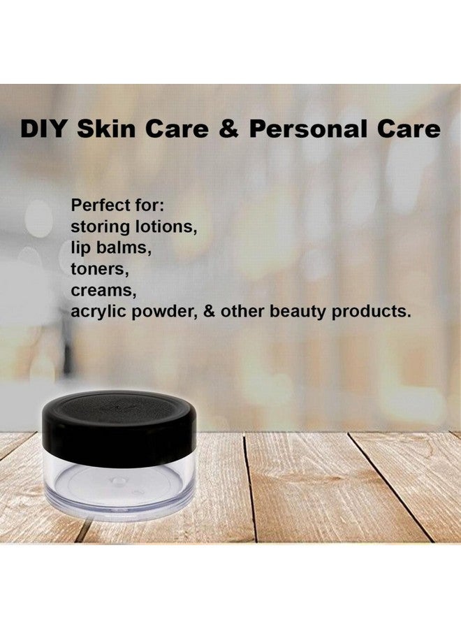 Hian Refillable Cosmetic Jars | 15GM - 3.8 x 2.5 cm (Pack of 3) | Acrylic Plastic with Leakproof Black Lids | Compact & Reusable for Travel | Ideal for Storing Creams, Balms & Skincare Essentials - Image 5