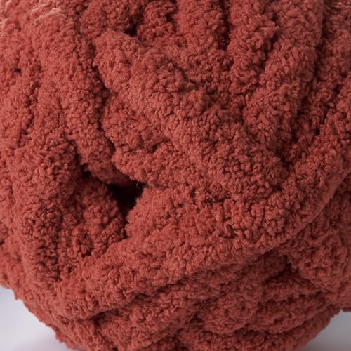 Crafted by Catherine Chunky Chenille Yarn - 2 Pack (10.5 oz / 300 g, 41 Yards Each Skein), Clay, Gauge 7 Jumbo - Image 2
