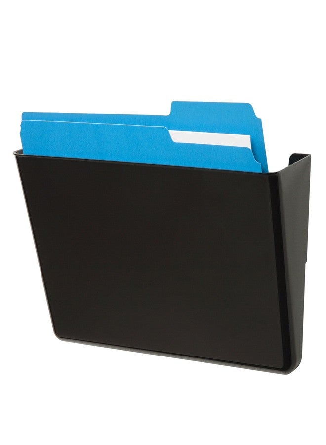 Deflecto Docupocket Stackable Wall Pocket, 13” x 4” x 7", Black - Image 2