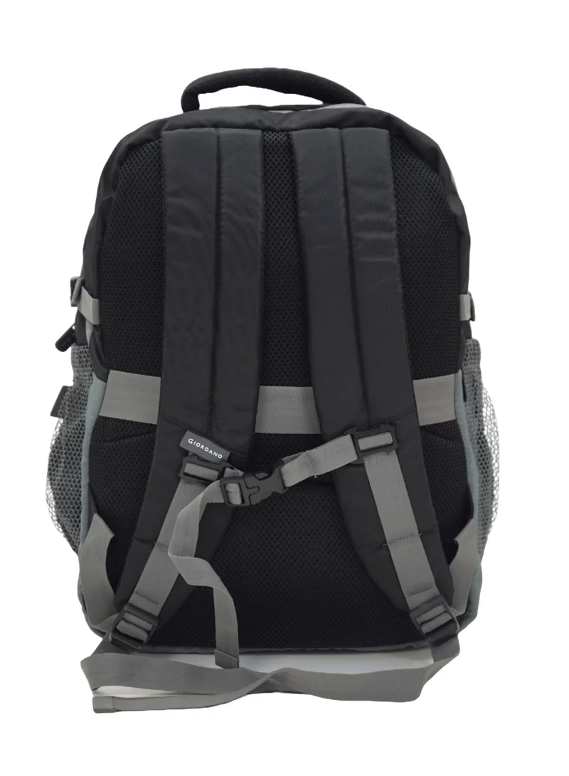 جيوردانو Giordano Orion Backpack Black Grey 19-Inches, Travel-Friendly & Versatile Lightweight Bag with Multi-Compartment, Laptop Padding – Ideal Bag for Men Women Office Work Outdoor