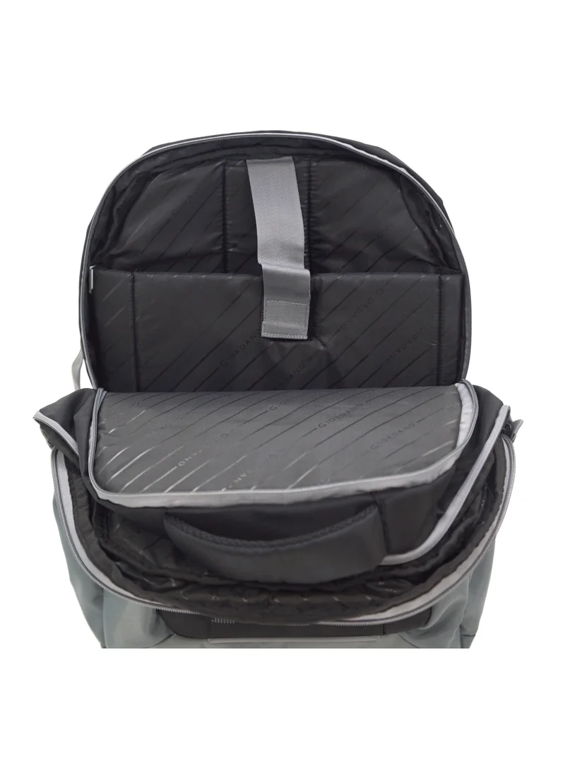جيوردانو Giordano Orion Backpack Black Grey 19-Inches, Travel-Friendly & Versatile Lightweight Bag with Multi-Compartment, Laptop Padding – Ideal Bag for Men Women Office Work Outdoor