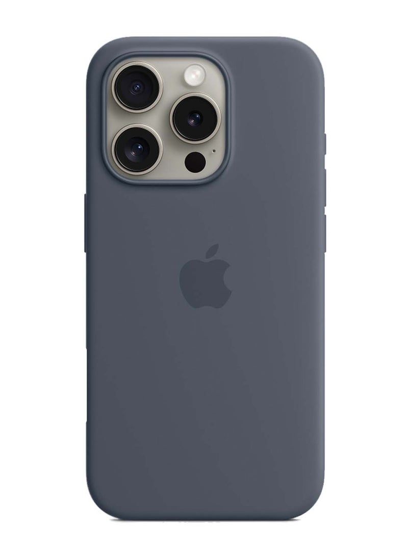 Wtech - Apple iPhone 16 Pro Max 2024 Premium Soft Liquid Silicone Case Cover - Strom Blue - Image 1